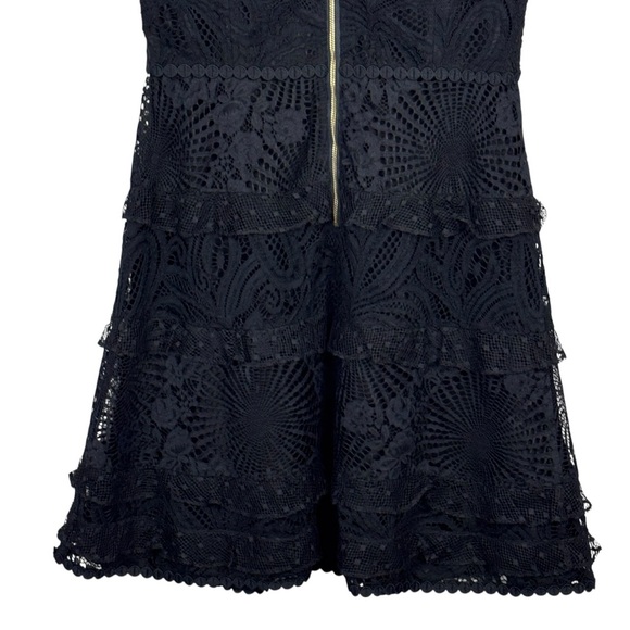 LILLY PULITZER KASEE FLORAL LOOPY LACE ONYX BLACK SWISS DOT FIT & FLARE DRESS - Picture 7 of 12